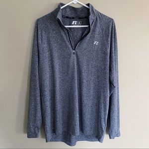 Russell dri-power lightweight 1/2 zip pullover top sz m